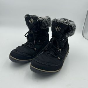 NWT!! Columbia Women's Heavenly Shorty Omni-Heat Snow Boot, Sz 10, Black/Kettle